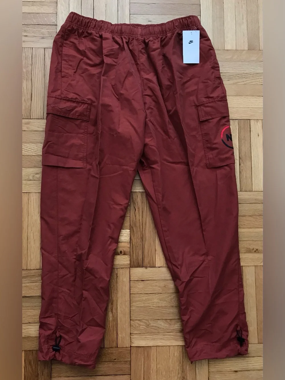 Size XL Mens Nike Sportswear N7 Open-Hem Woven Cargo Pants Red Brown II5752-641